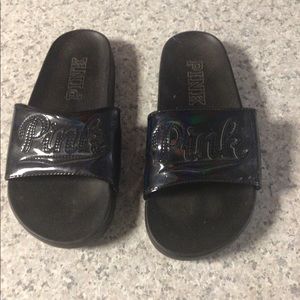 Victoria Secret (Pink) slides, black, women’s size 7.5